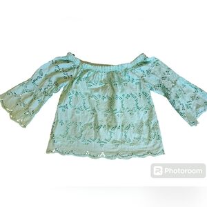 Cato New M on/off shoulder blouse Mint